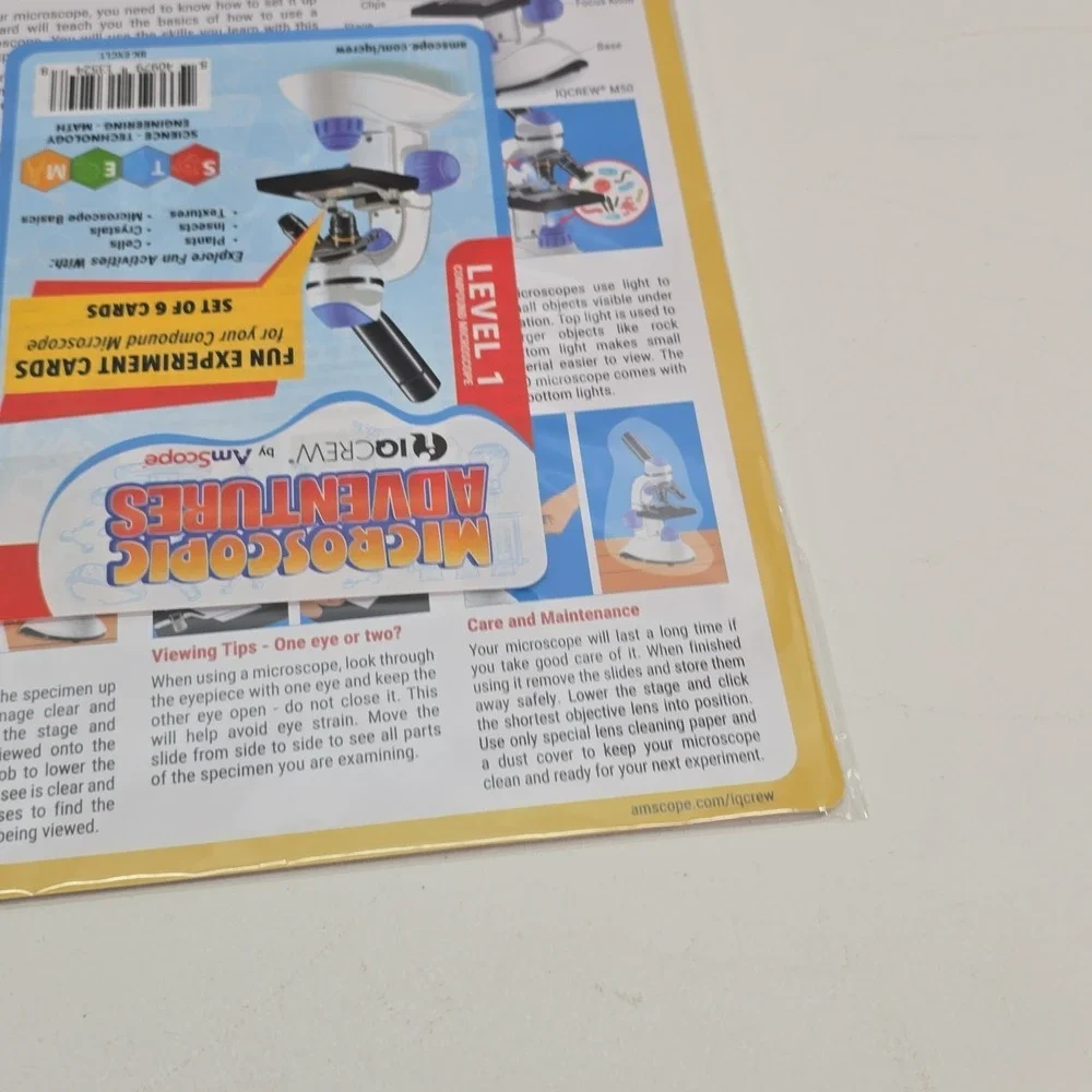 IQCrew - Microscope Experiment & Activity Cards for Kids & Students - Microsc...